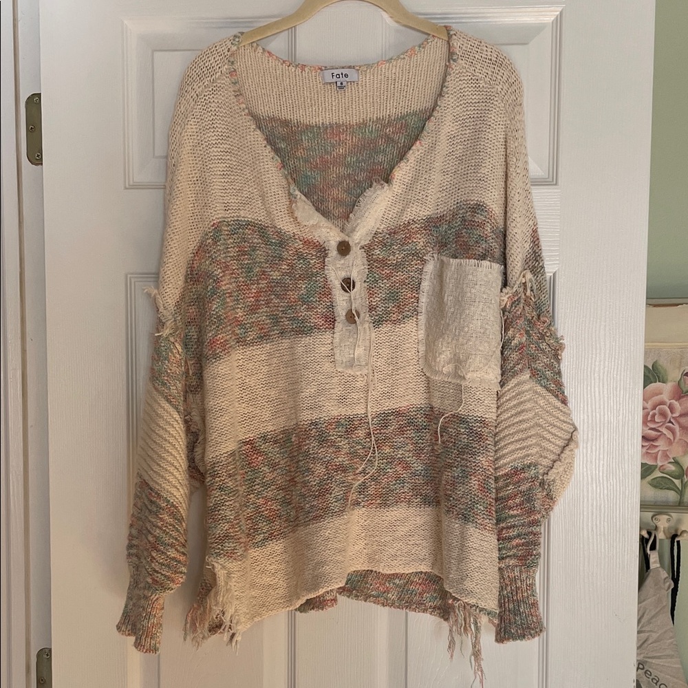 💛Women's Multicolor Distressed Sweater💛